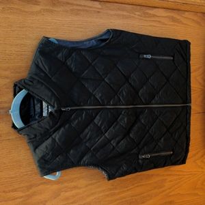 Water resistant, black, quilted vest